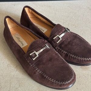 Mezlan Maroon Suede Loafers